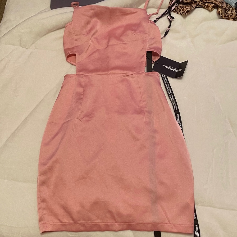 Pink mini dress